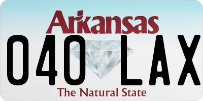 AR license plate 040LAX