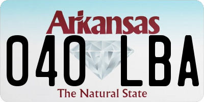 AR license plate 040LBA