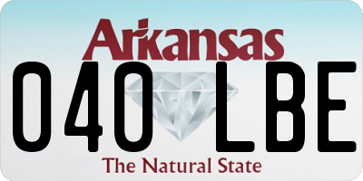 AR license plate 040LBE