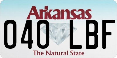AR license plate 040LBF