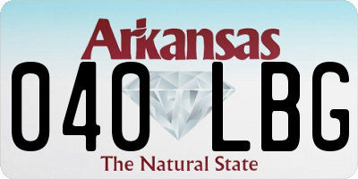AR license plate 040LBG