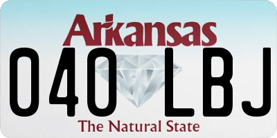 AR license plate 040LBJ