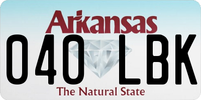 AR license plate 040LBK