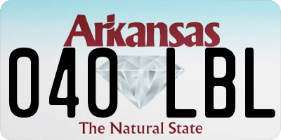AR license plate 040LBL