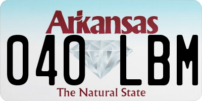 AR license plate 040LBM