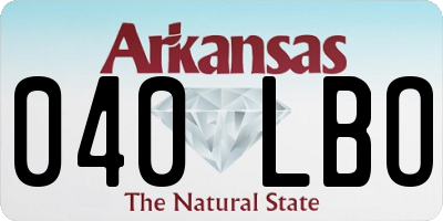 AR license plate 040LBO