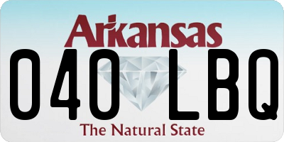 AR license plate 040LBQ