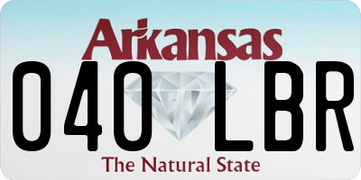 AR license plate 040LBR