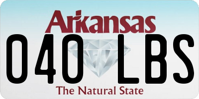 AR license plate 040LBS