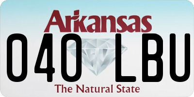 AR license plate 040LBU