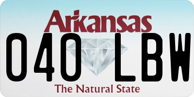 AR license plate 040LBW