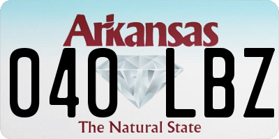AR license plate 040LBZ