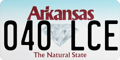 AR license plate 040LCE