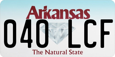 AR license plate 040LCF