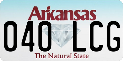 AR license plate 040LCG