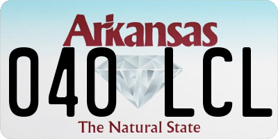 AR license plate 040LCL