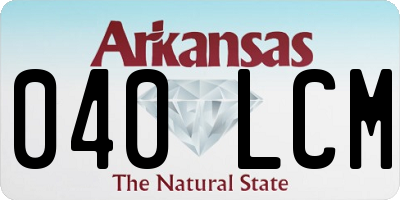 AR license plate 040LCM