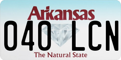 AR license plate 040LCN