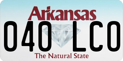 AR license plate 040LCO