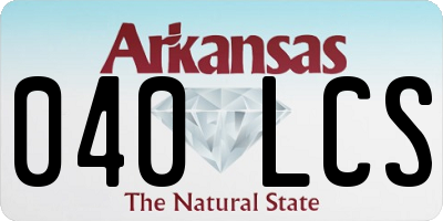AR license plate 040LCS