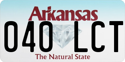 AR license plate 040LCT