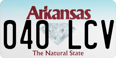 AR license plate 040LCV