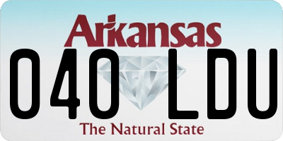 AR license plate 040LDU