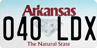 AR license plate 040LDX