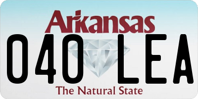 AR license plate 040LEA