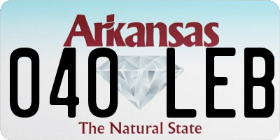 AR license plate 040LEB