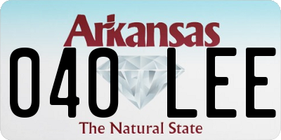 AR license plate 040LEE