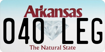 AR license plate 040LEG