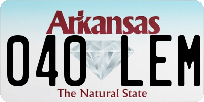 AR license plate 040LEM