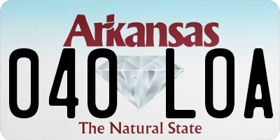 AR license plate 040LOA