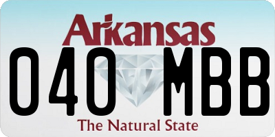 AR license plate 040MBB