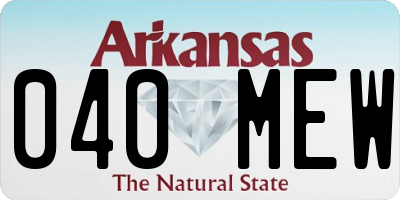 AR license plate 040MEW
