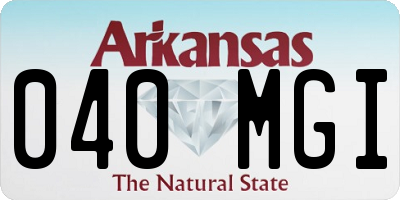 AR license plate 040MGI