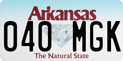AR license plate 040MGK
