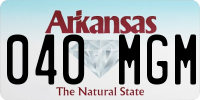 AR license plate 040MGM