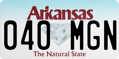 AR license plate 040MGN