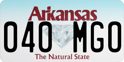 AR license plate 040MGO