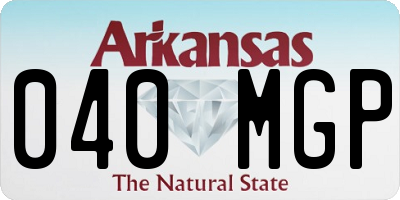 AR license plate 040MGP