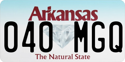 AR license plate 040MGQ