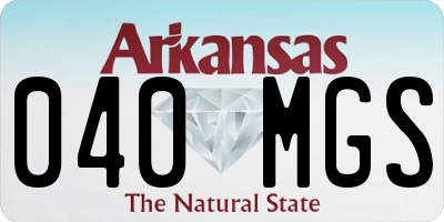 AR license plate 040MGS