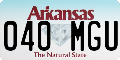 AR license plate 040MGU