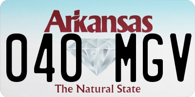 AR license plate 040MGV