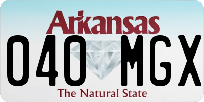 AR license plate 040MGX