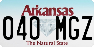 AR license plate 040MGZ