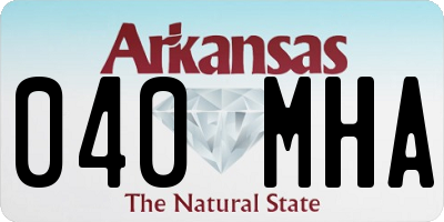 AR license plate 040MHA