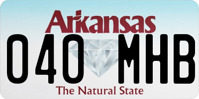 AR license plate 040MHB